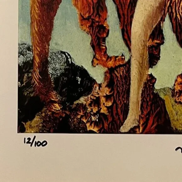 Max Ernst Hand Signed Print - Wizard Woman 12/100 - COA & +$3,500 USD Appraisal